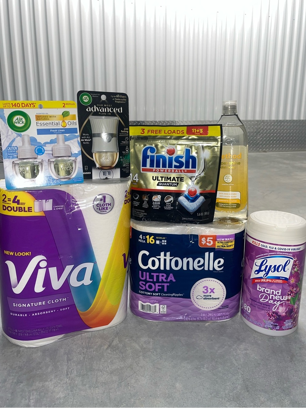 Household Essentials Bundle - Viva, Cottonelle, Finish, Lysol